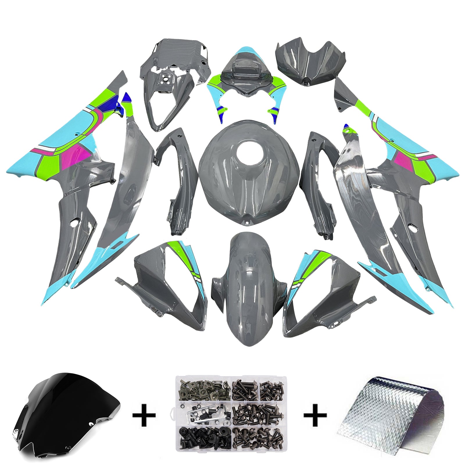 Kit de carénage d'injection carrosserie plastique ABS pour Yamaha YZFR6 YZF-R6 2008-2016