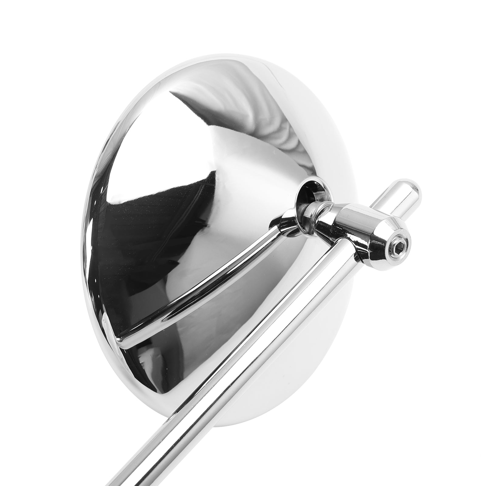 4" Round Chrome Classic Small Mirror with E-Mark M10 Mirrors For Japanese Bikes