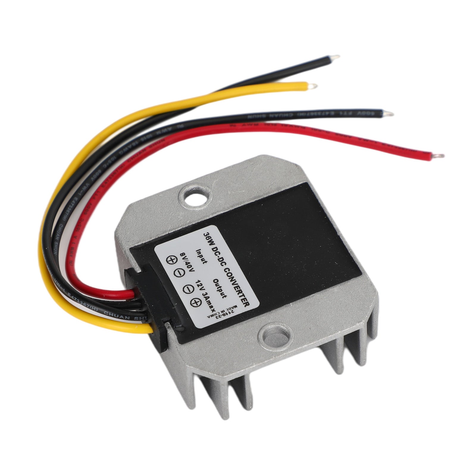 Régulateur de convertisseur de puissance DC/DC étanche 8-40V à 12V 3A