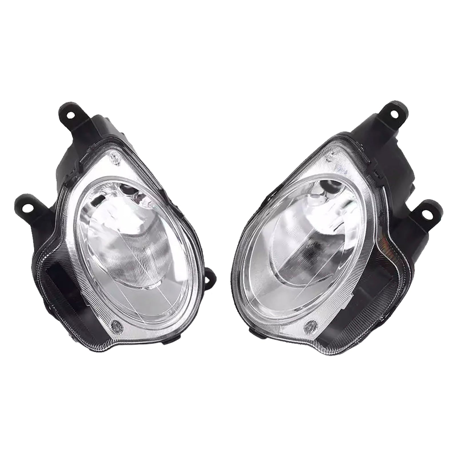 Left+Right High Beam Headlight Headlamp For Fiat 500 Hatchback 2008-2015