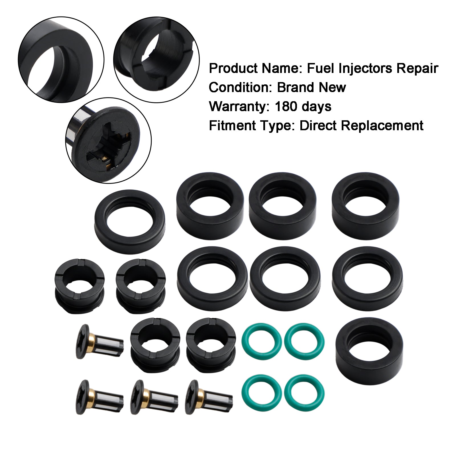 Fuel Injector Repair Kit O-Rings Seals Fit Honda Accord 1985-2002 Civic CRX