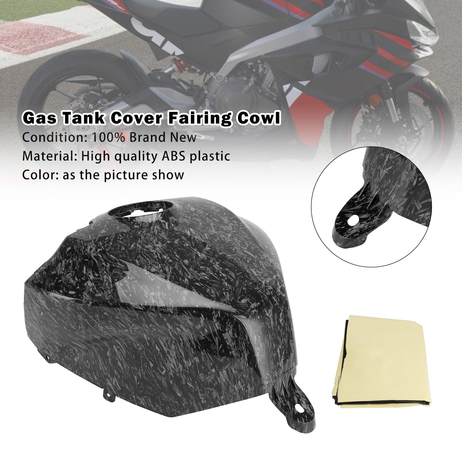 2024-2025 Aprilia RS457 RS 457 cubierta de tanque de gasolina embellecedor carenado