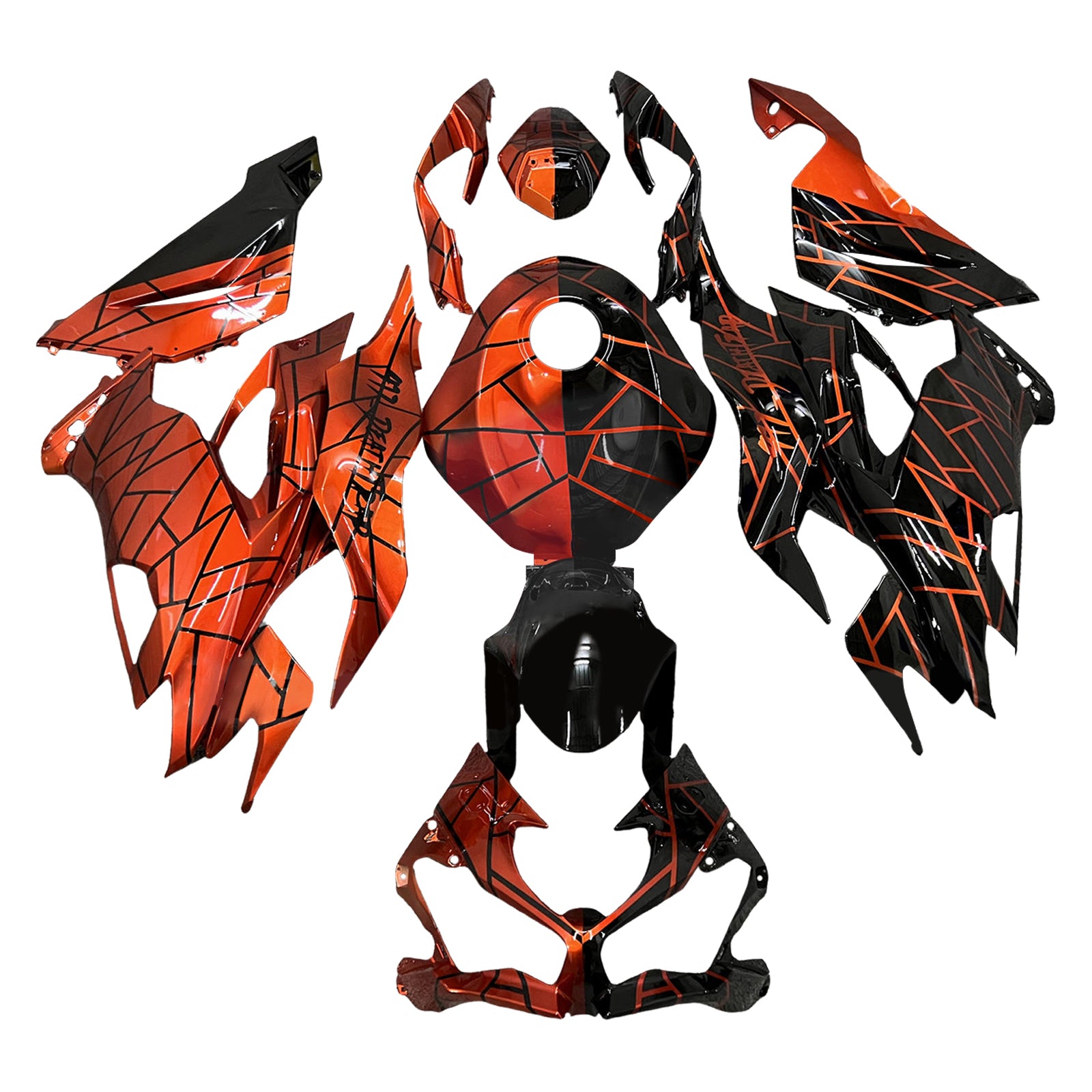 Injeksjon Fairing Kit Bodywork Plast Abs Fit for Kawasaki ZX6R 2019-2023