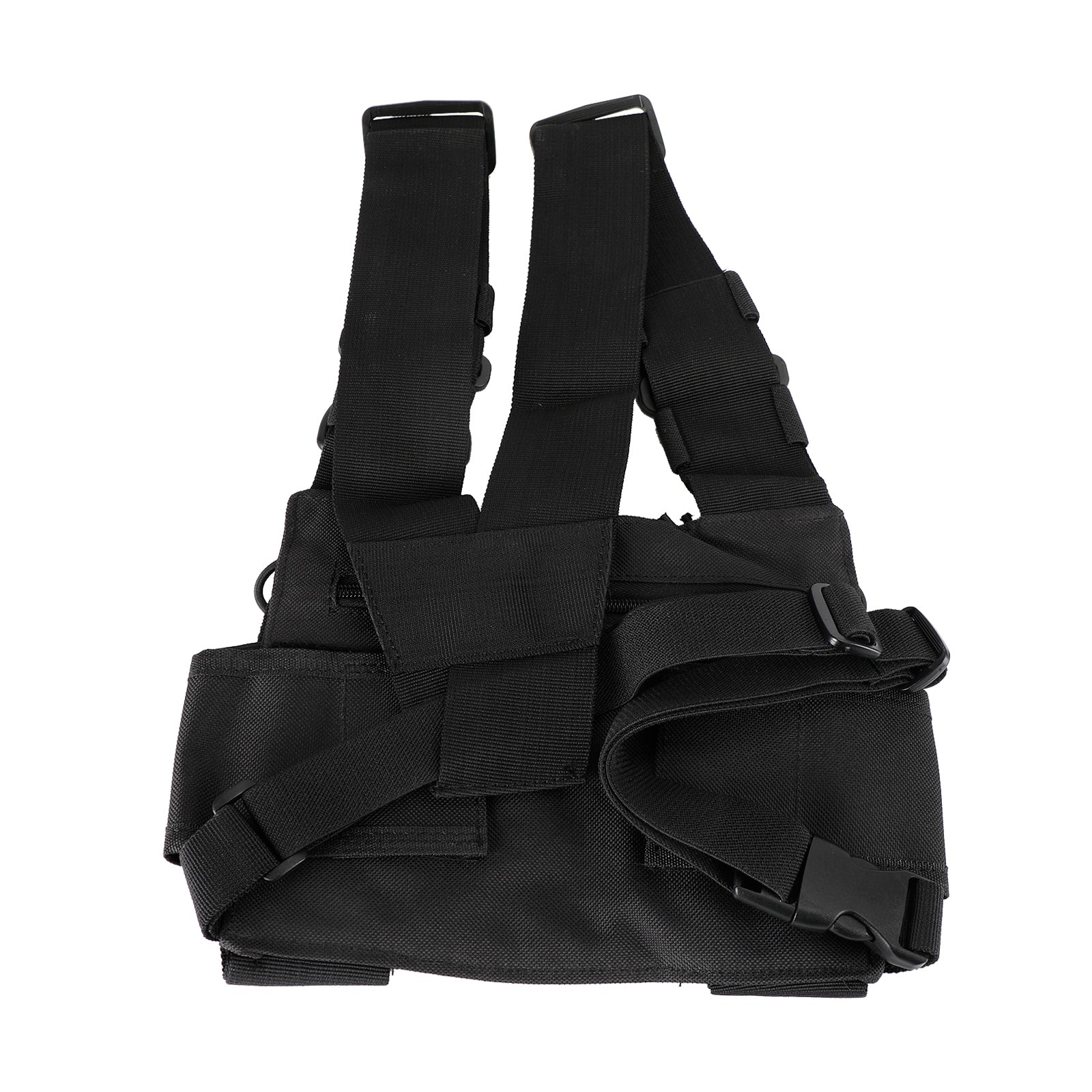 New Tactical Black Multifunctional Chest Harness Bag for Field Operations Radio