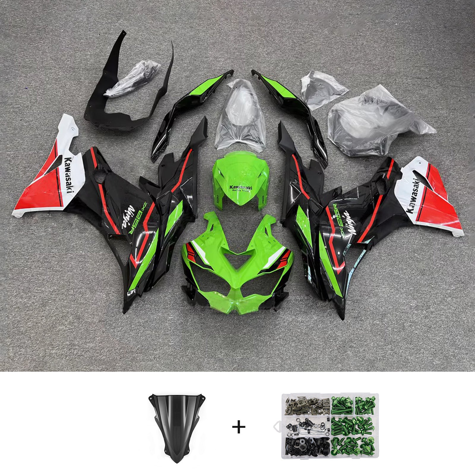 Kit carenatura iniezione adatto per Kawasaki Ninja ZX-25R ZX-4R ZX-4RR 2019-2025