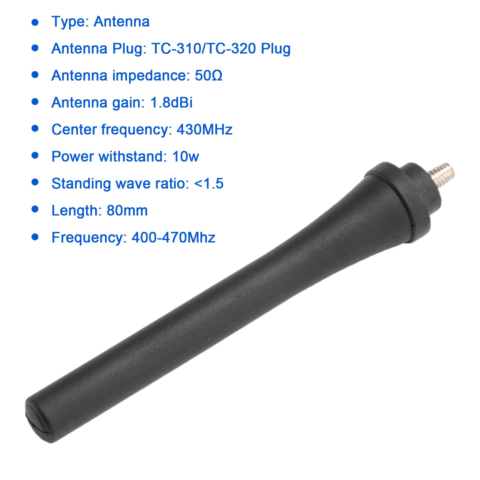 1x Radio Short 400-470MHz HYT-TC310 Antenna för Hytera TC310 TC320 Walkie Talkie