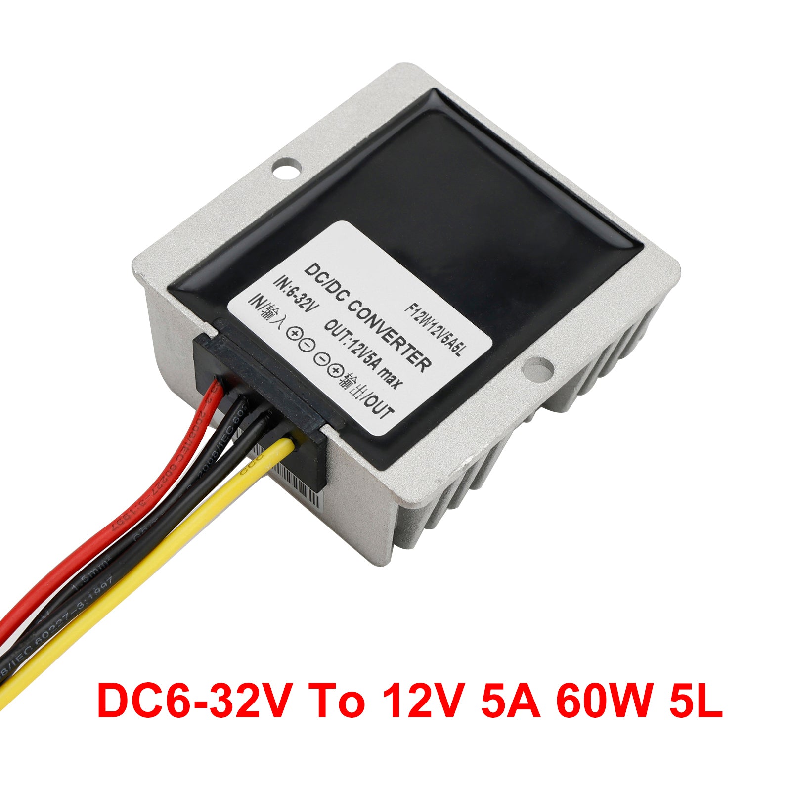 6-32V to 12V 5A DC-DC Voltage Stabilizer Car Power Supply Regulator Waterproof