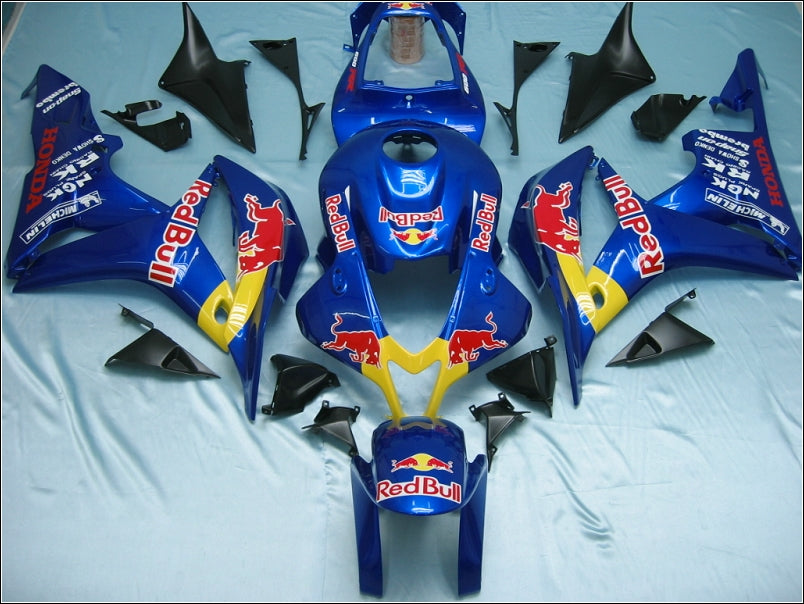 2007-2008 Honda CBR 600 RR Blue Red Bull Racing Fairings Generic