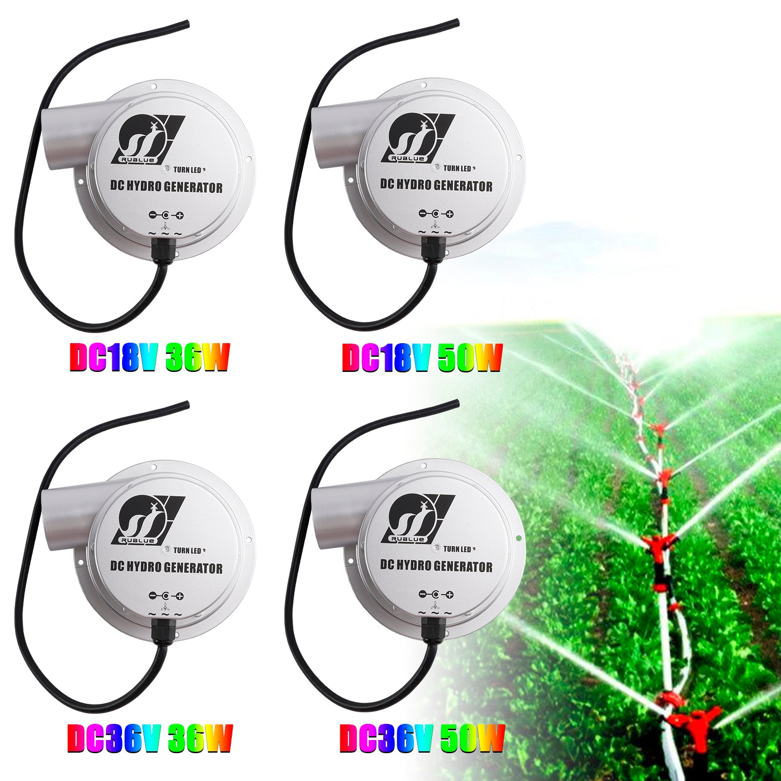 Waterstroom Turbine Hydro-elektrische Generator DC18V/36V 36W/50W Wisselstroomopwekking