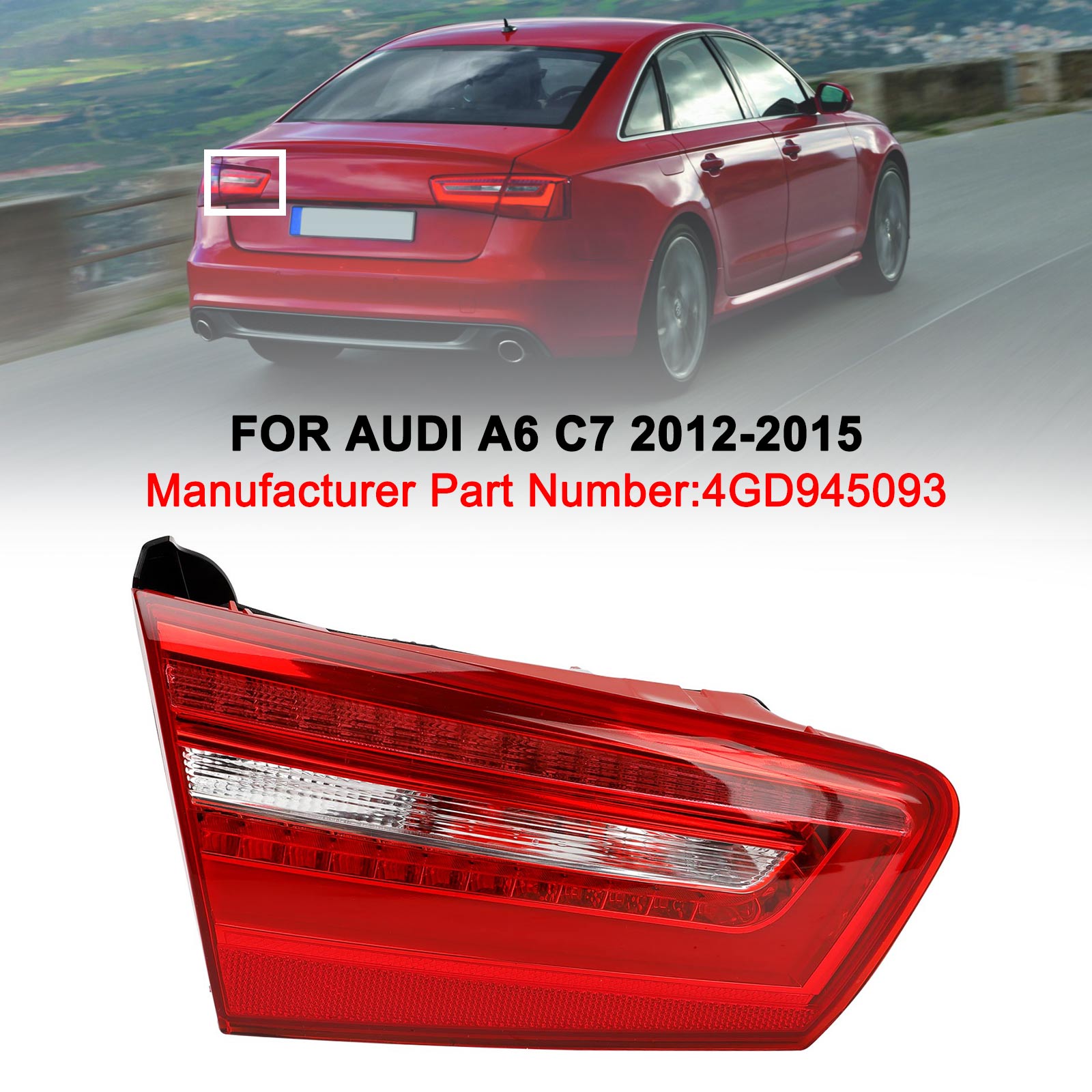 2012-2015 AUDI A6 C7 Linker kofferbak LED-achterlichtlamp