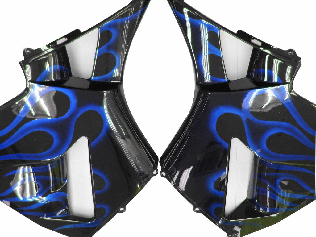 2003-2004 Honda CBR 600 RR Black & Blue Flame Racing Fairings Generic