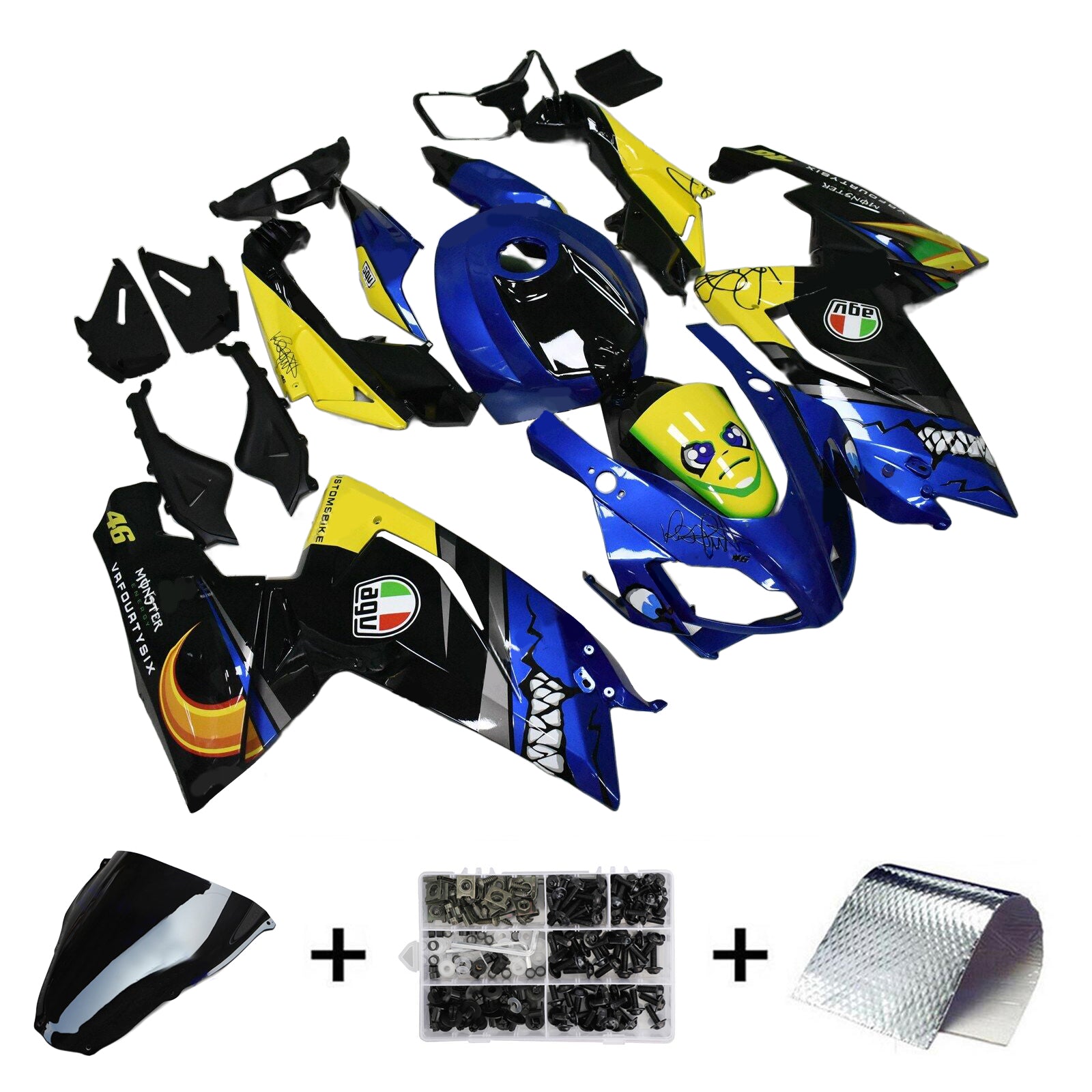 2006-2011 Aprilia RS125 Injection Fairing Kit Karosseri Plast ABS