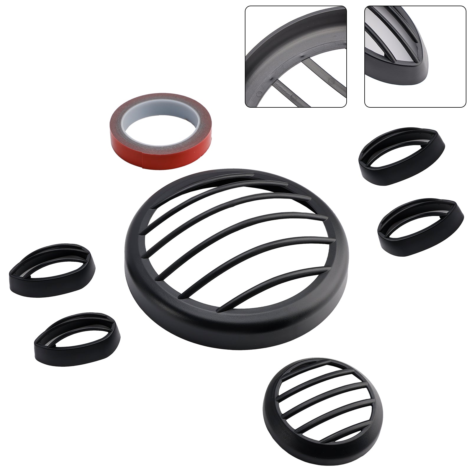 2023-2024 Yamaha Pg-1 Kit de rejilla protectora para faros delanteros, color negro