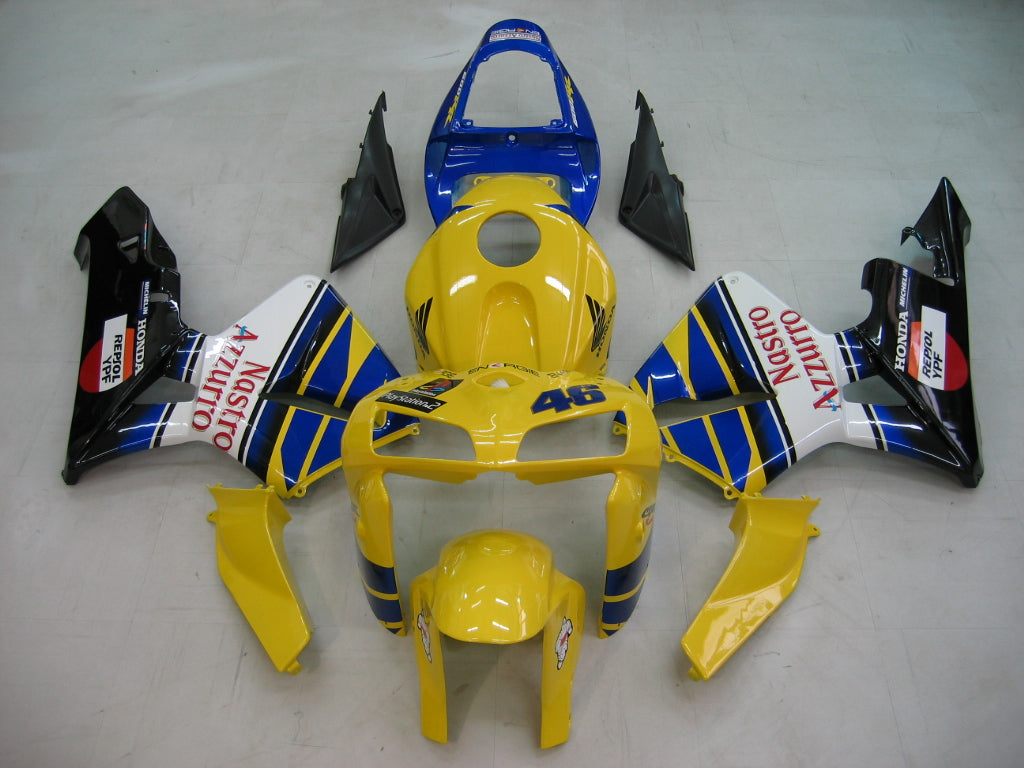 2005-2006 Honda CBR 600 RR Yellow No.46 Azzurro Racing Fairings Generic