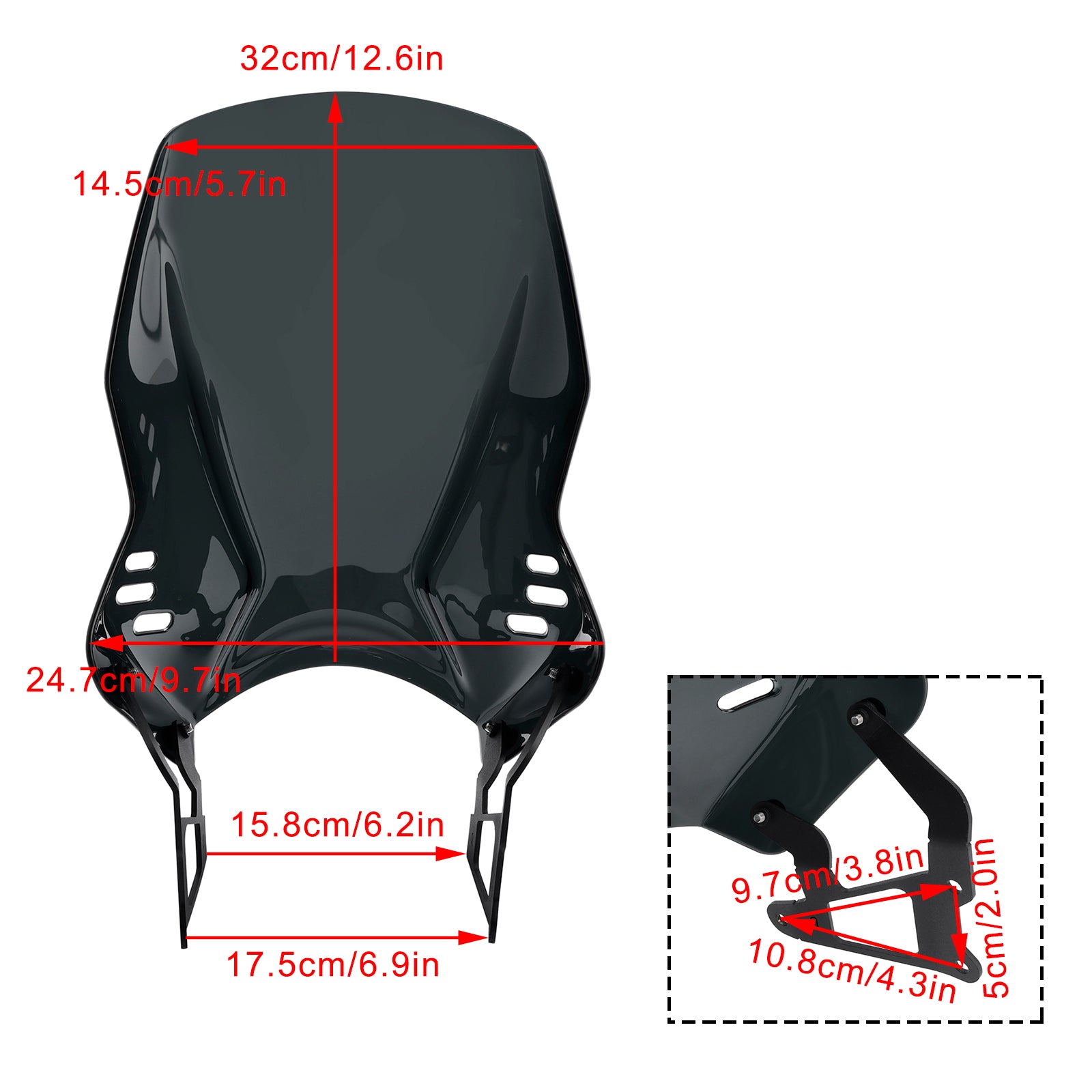 ABS Motorcycle Windshield WindScreen fit for YAMAHA XSR900 2022-2024