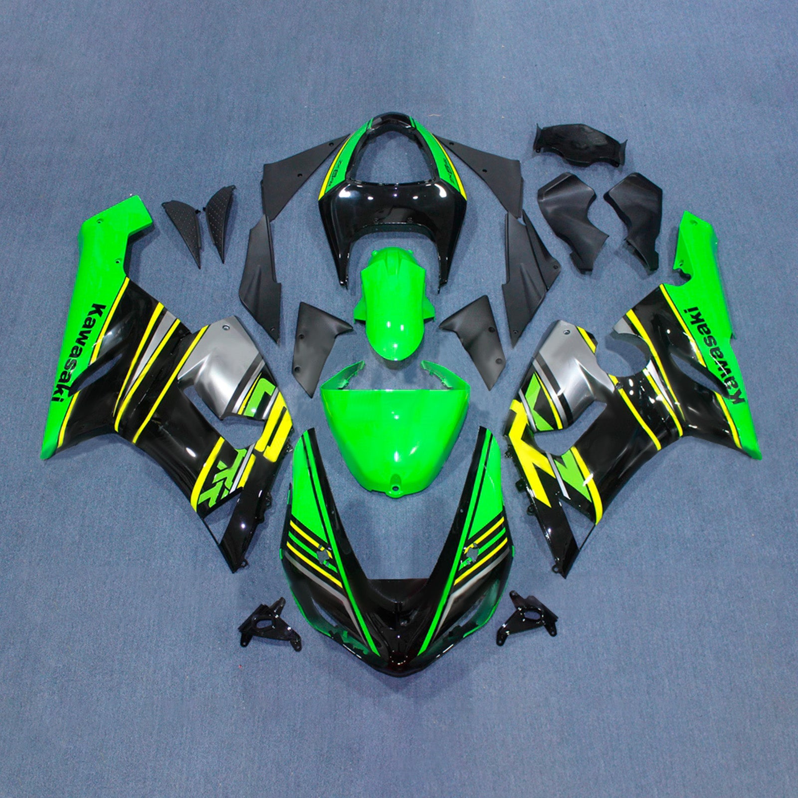 Kit carena iniezione carrozzeria in plastica ABS adatta per Kawasaki ZX6R 636 2005-2006
