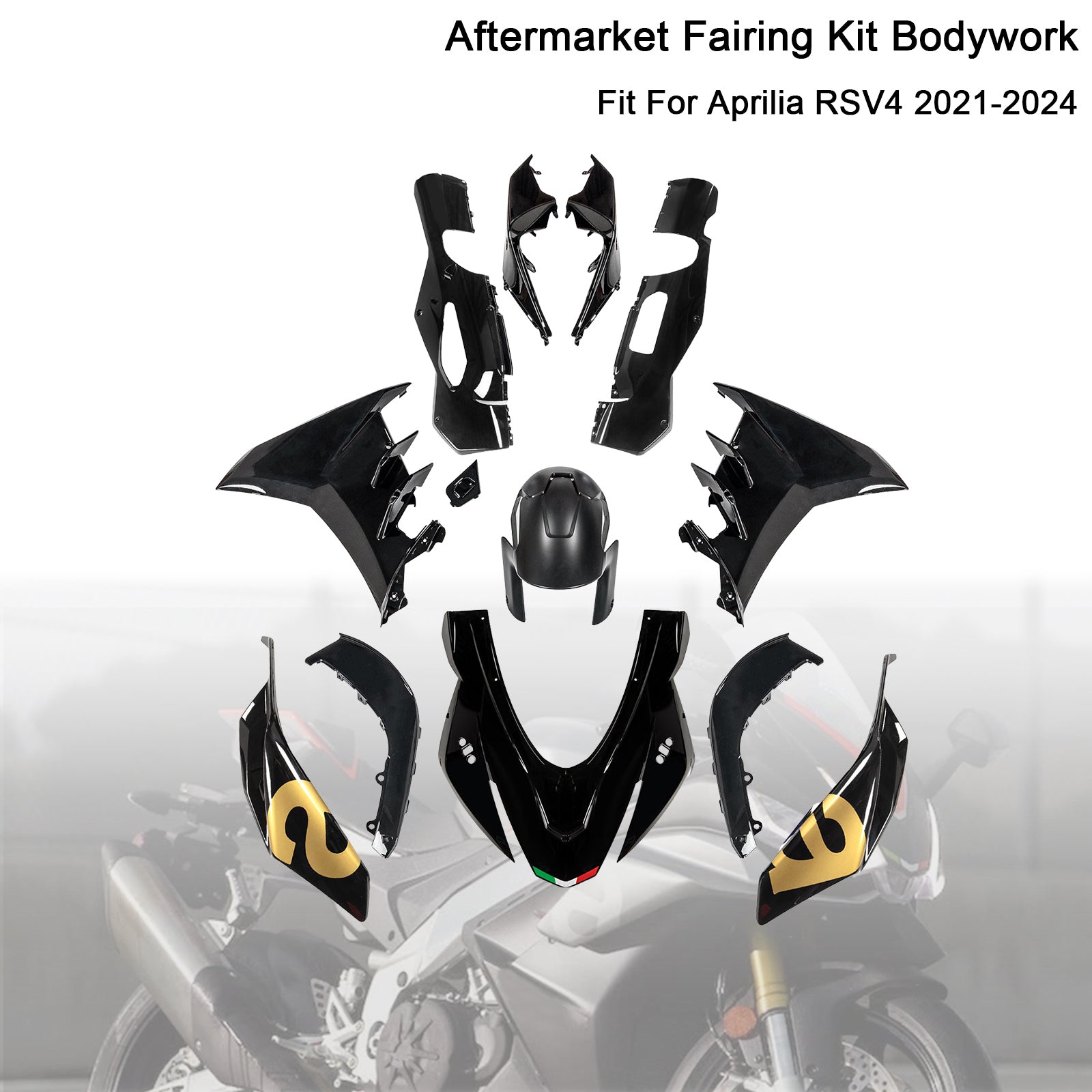Injeção ABS Kit de carenagem de plástico de plástico para Aprilia RSV4 2021-2024
