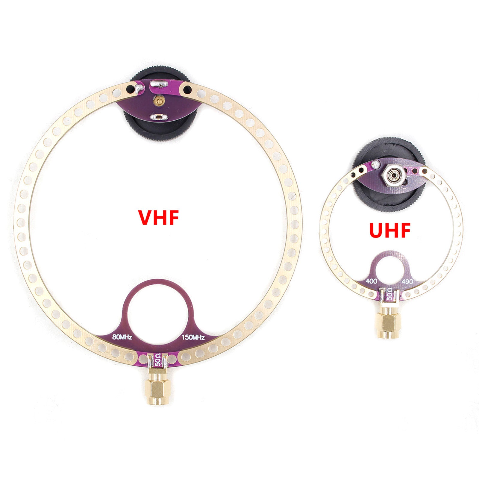 2x Donut VHF UHF FM Mini Loop Antenne voor HFDY Malahiteam DSP DSP2 Radio-ontvanger