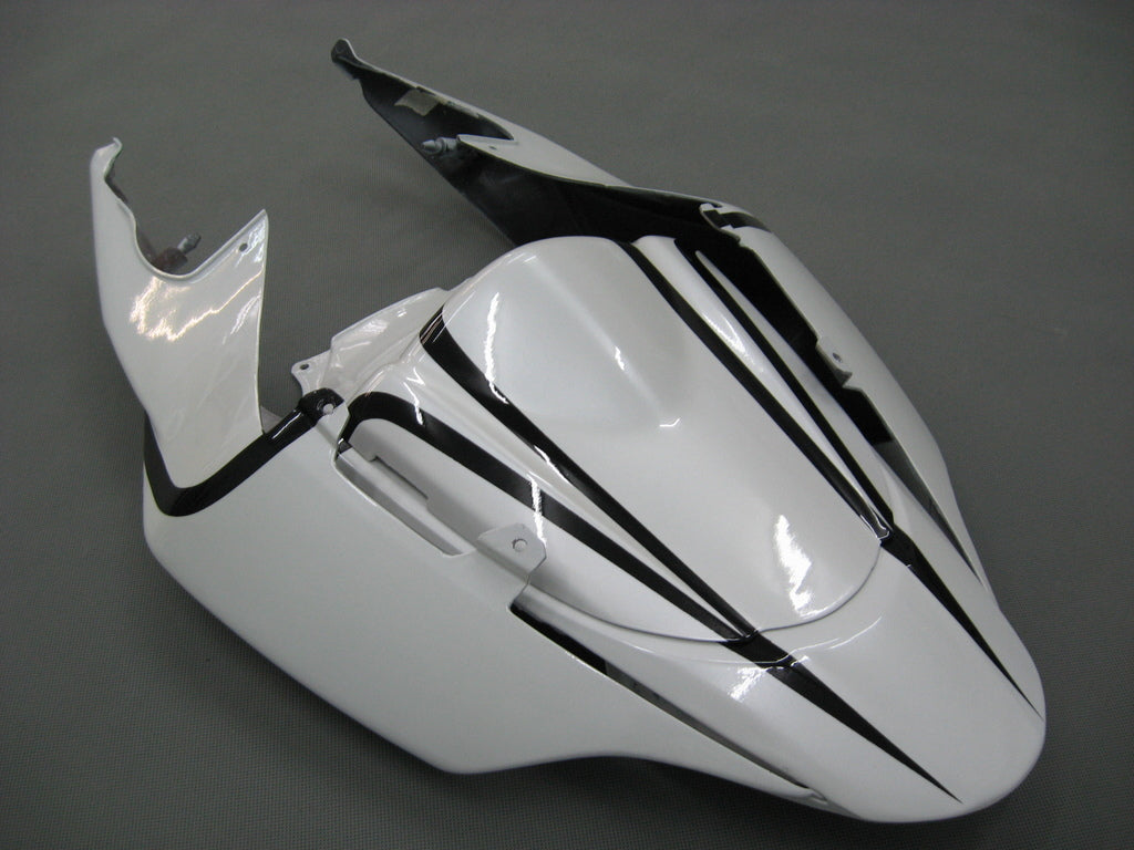 2007-2008 Suzuki GSXR 1000 Carénages Amotopart Blanc Noir Carénage des douanes Alstare Racing