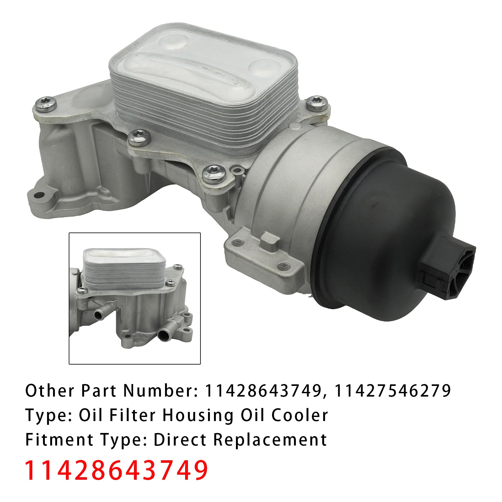2007-2012 Mini Cooper 1.6L L4 Motoroliefilterhuis 11428643749