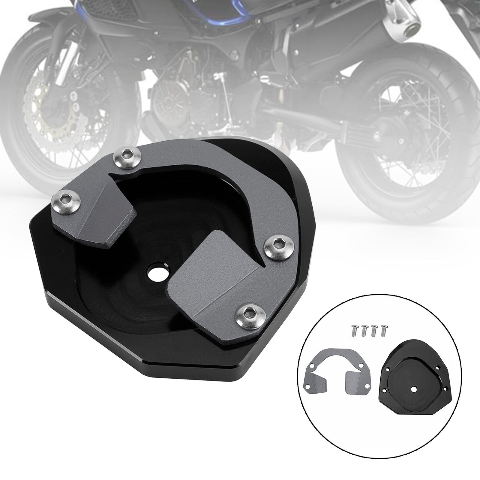 Kickstand Enlarge Plate Pad fit for Yamaha XT1200Z XT1200ZE Super Tenere 2014-21