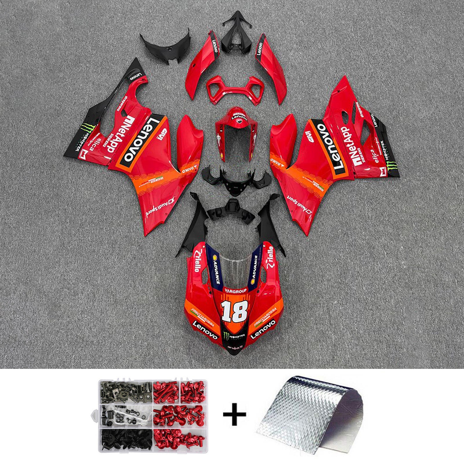 2012-2015 Ducati 1199 Kit de carénage d'injection Bodywork Plastic Abs