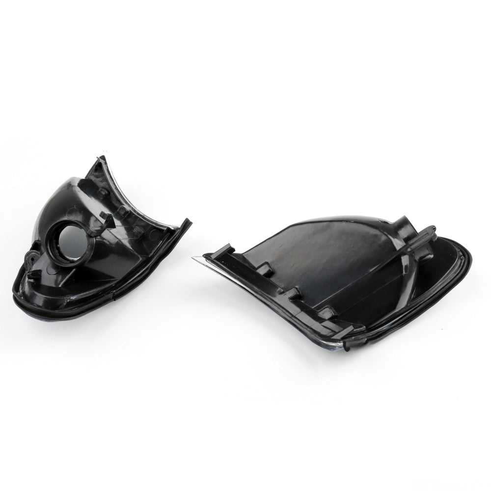 Areyourshop Corner Lights - Crystal Clear W/ Smoke Trim Fit For 02-05 BMW E46 3-Series 4Dr Euro