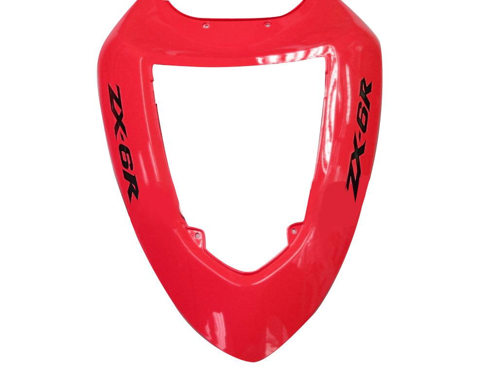 2005-2006 Kawasaki ZX6R 636 stroomlijnkappen rood zwart Ninja Racing generiek