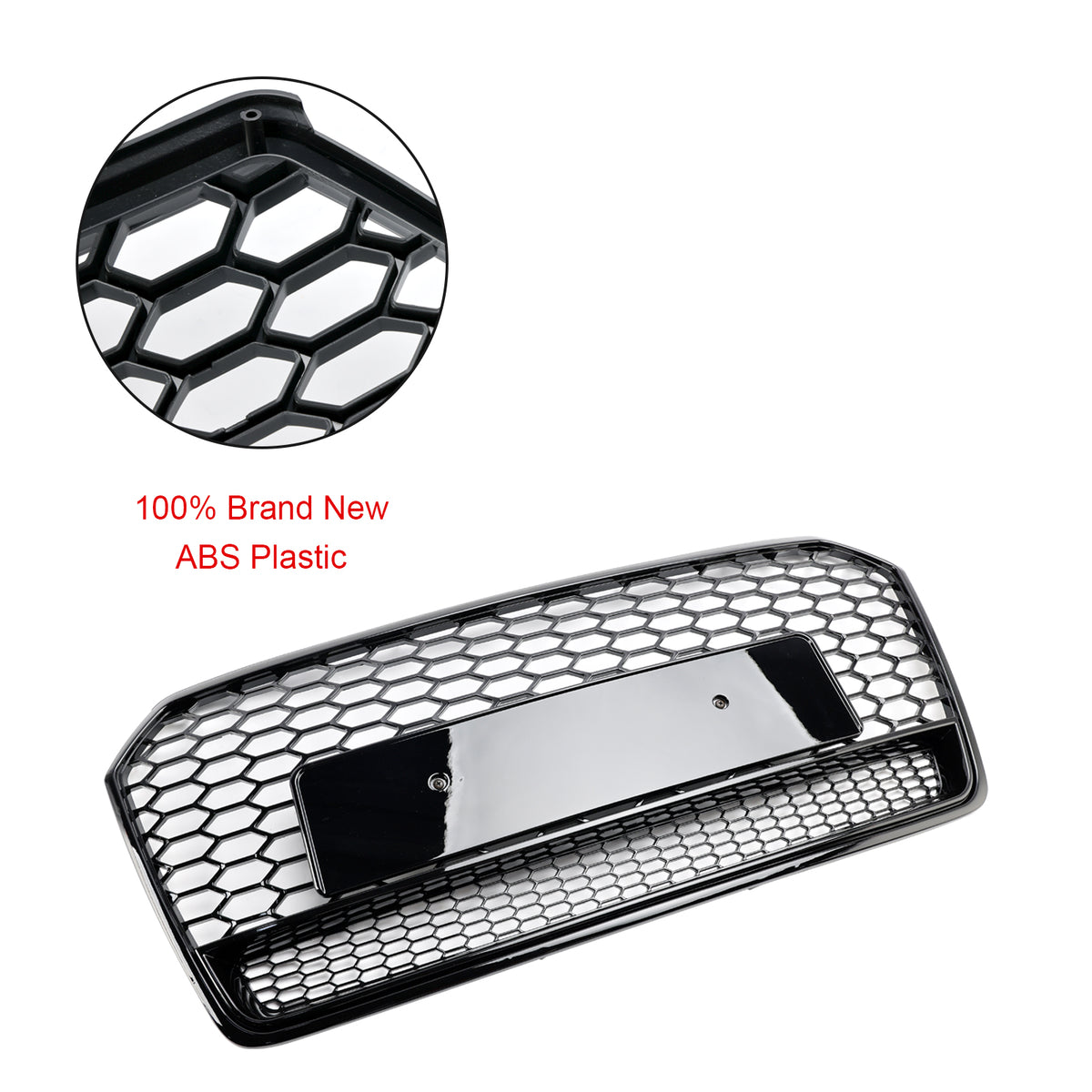 2016-2018 Audi S7 Facelift (RS7 is not fit) RS7 Style Honeycomb Front Bumper Grill Grille Black Generic