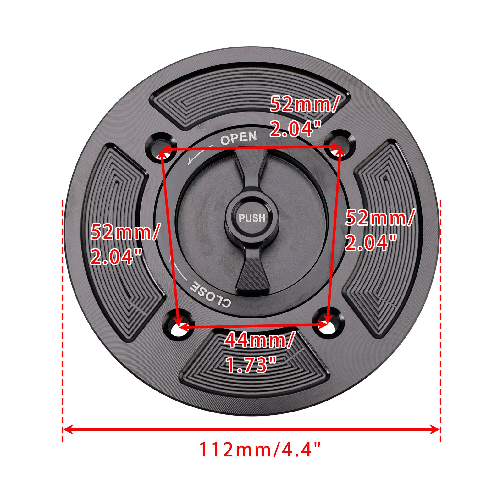BILLET QUICK-TURN FUEL GAS CAP FOR KAWASAKI KLX230/R Z650 Z650RS Z900 2017-2025