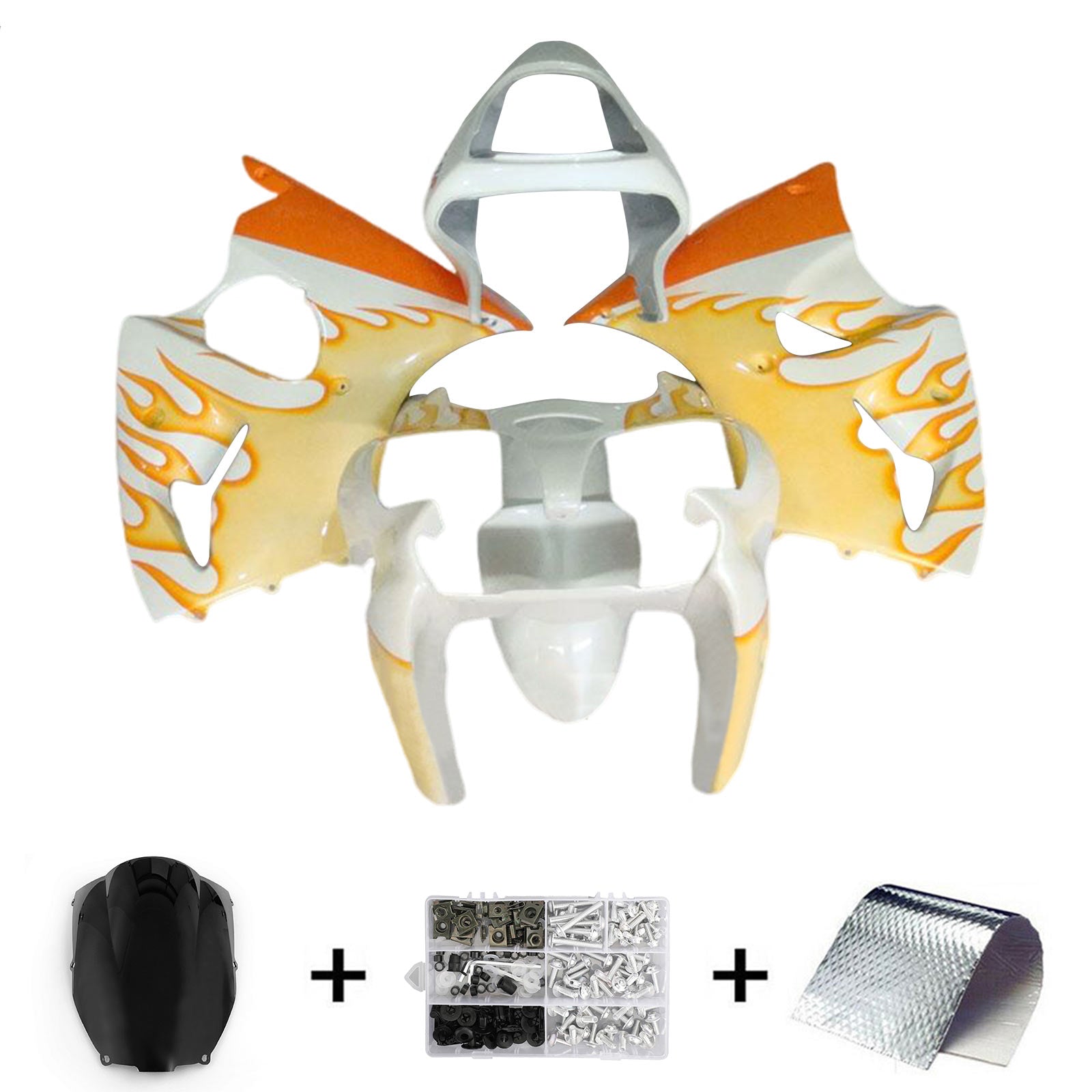 2000-2002 Kawasaki ZX6R 636 2005-2008 ZZR600 Kit de carénage d'injection carrosserie