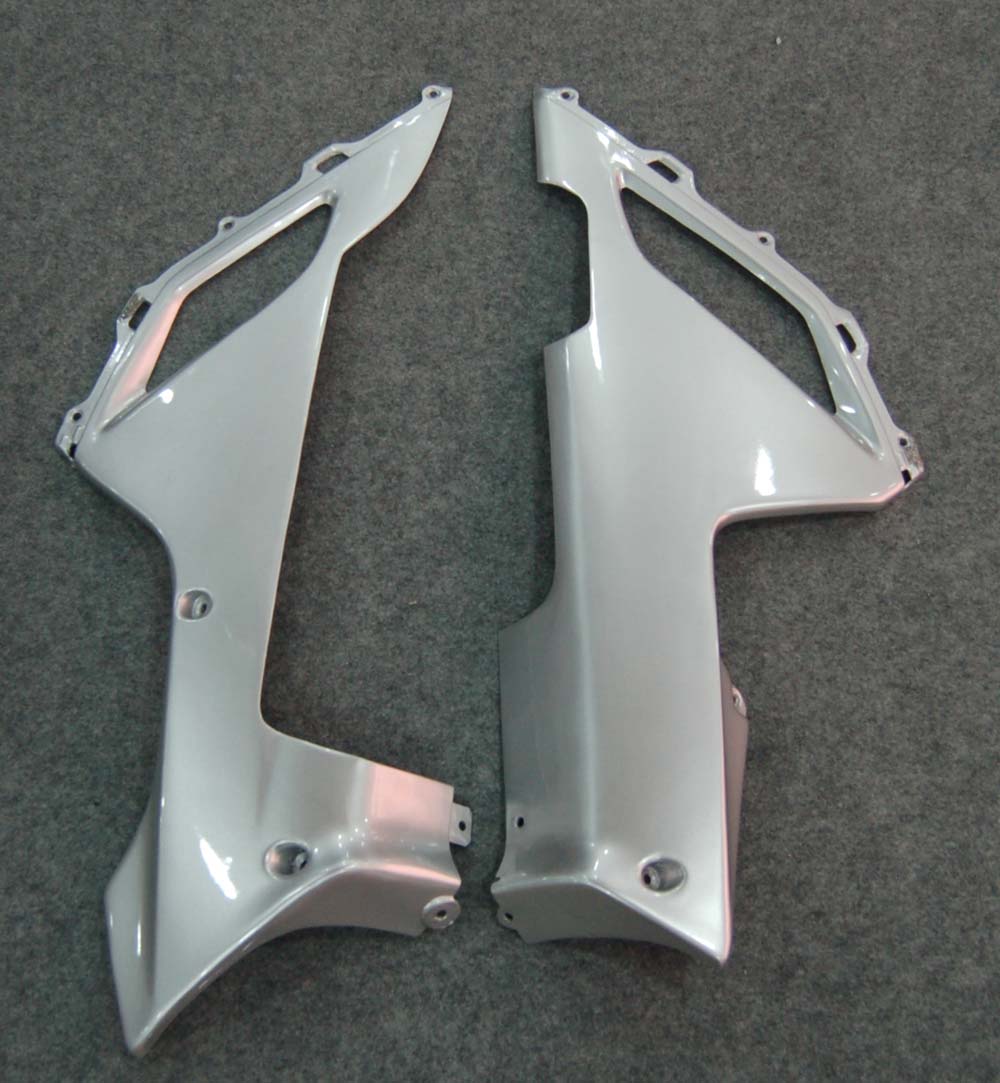 2007-2008 Kawasaki ZX6R ZX636 stroomlijnkappen Zilver Ninja Racing Generiek