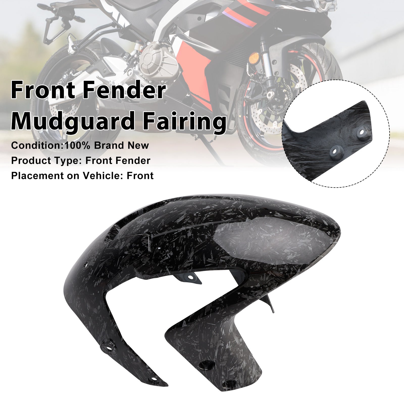 2024-2025 Aprilia RS457 RS 457 guardabarros delantero carenado