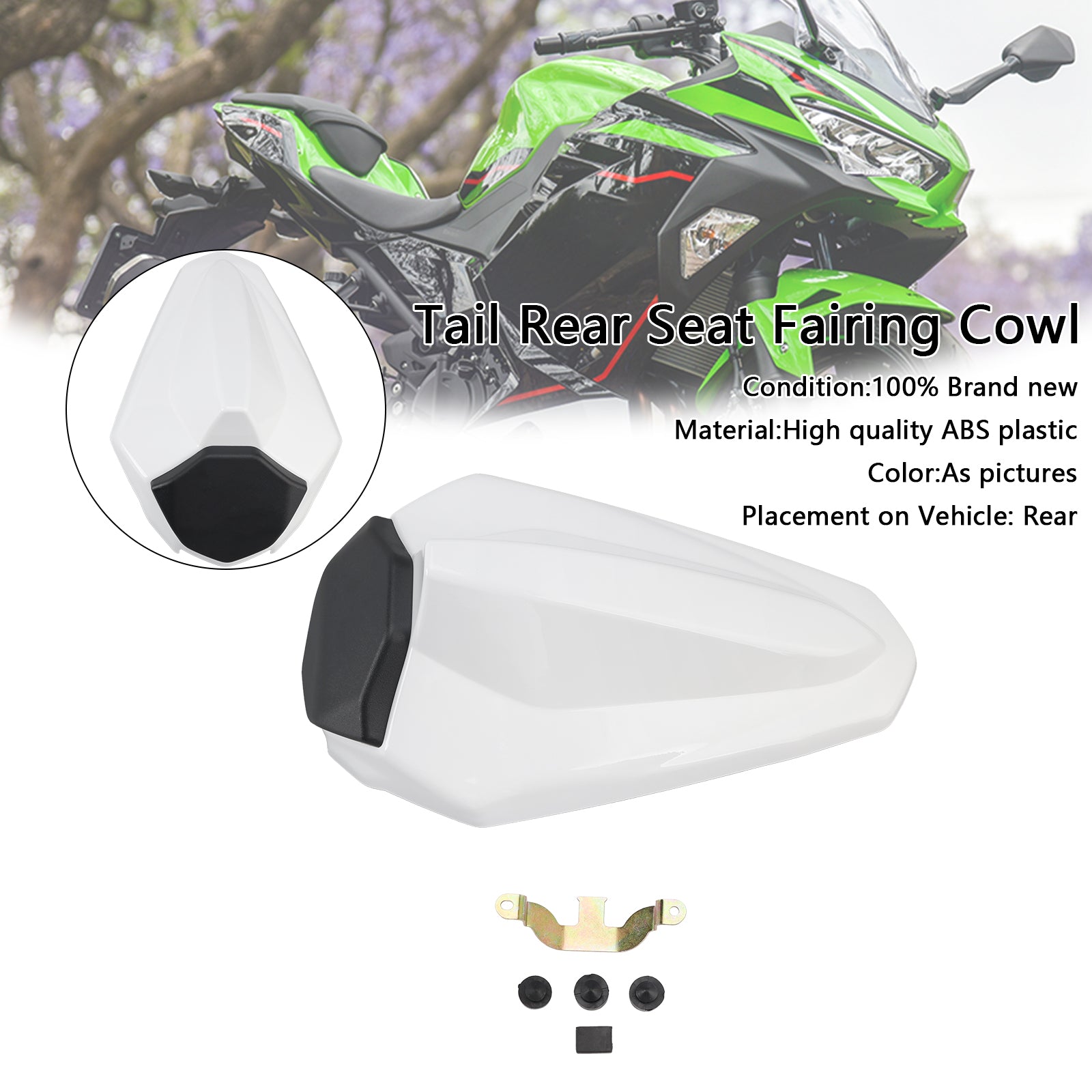 Capot de carénage de siège arrière de queue de course Kawasaki Ninja 400 EX400 2018-2024