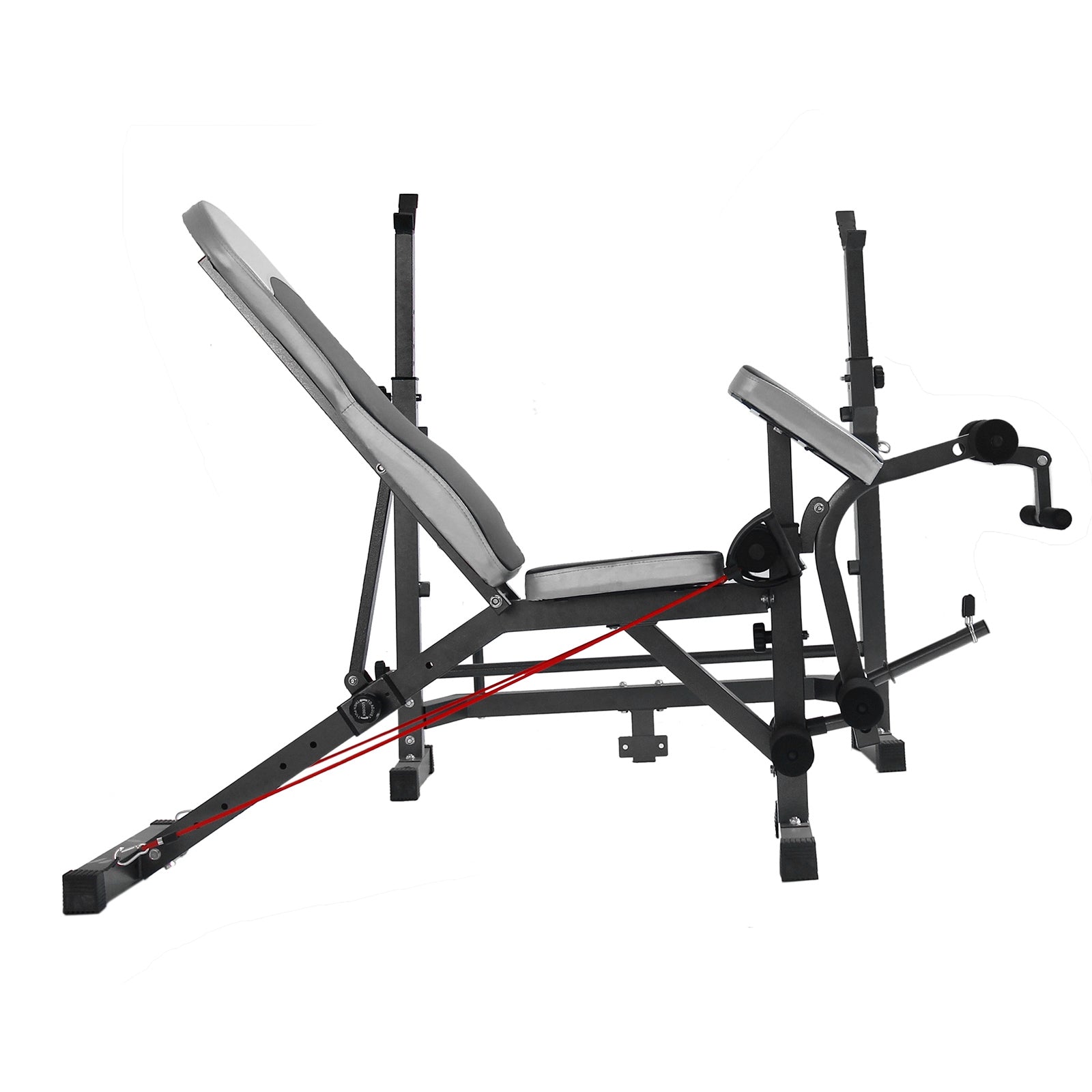 Banc de musculation réglable pour entraînement complet du corps, développé couché pliable avec support d'haltères