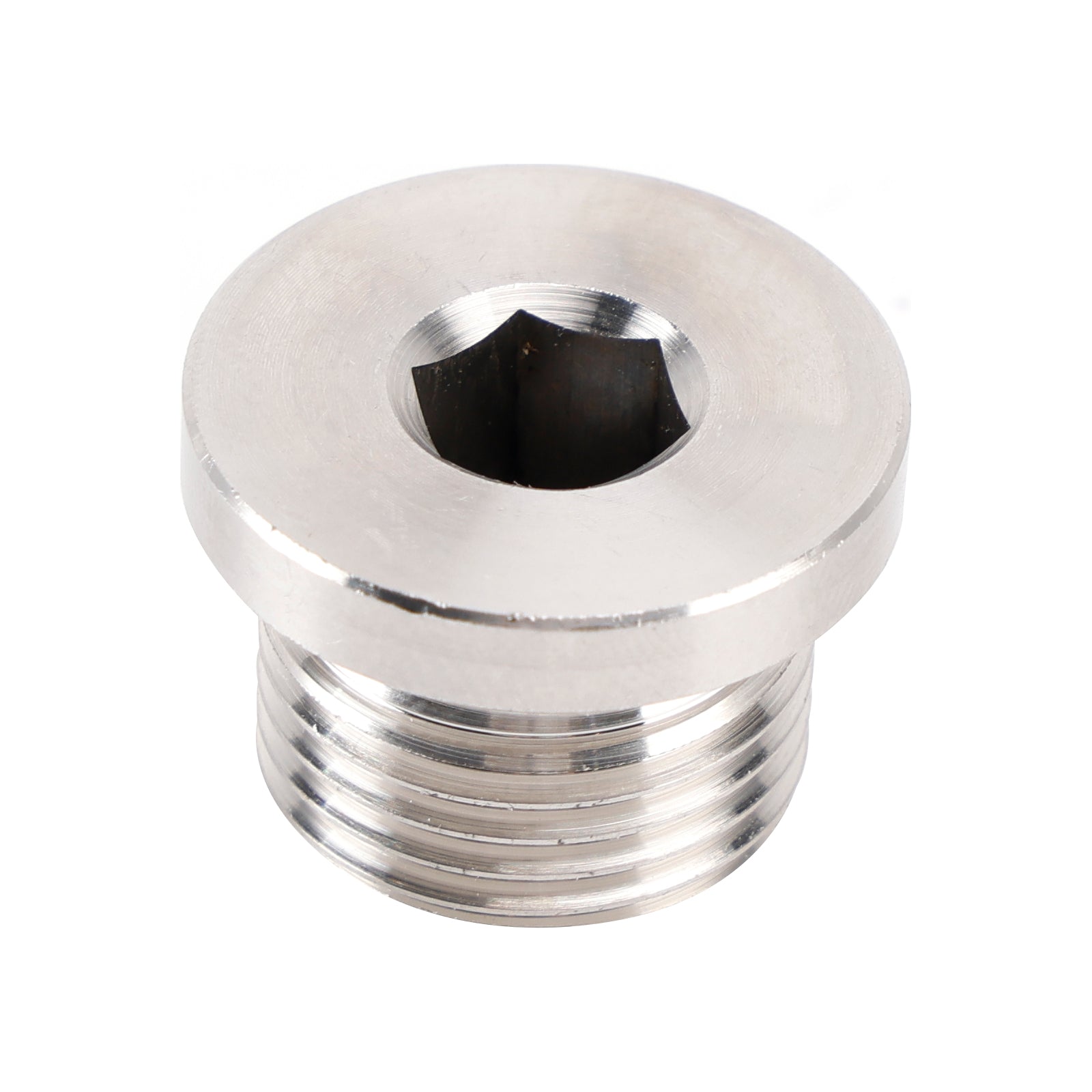 M18 x 1.5mm Inner Hex Head Sensor Blanking Plug Cap Drain 304 Stainless Steel
