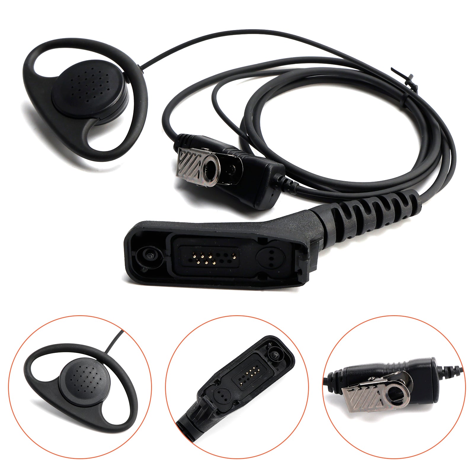 8268-614-D Type Large Earhook Headset For XPR6350 XiRP8208 DP3401 DGP6150 GP338D
