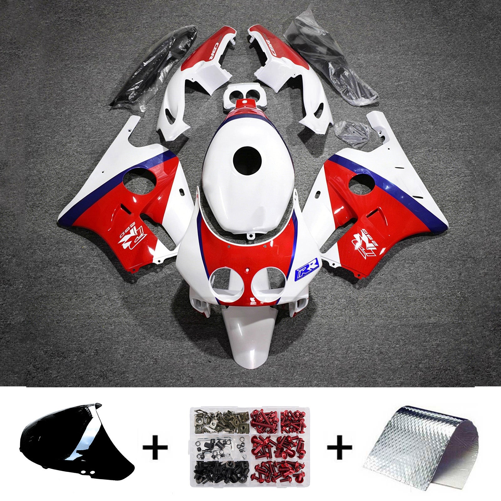 Injection Fairing Kit Bodywork Plastic ABS For Honda CBR250RR MC22 1990-1998