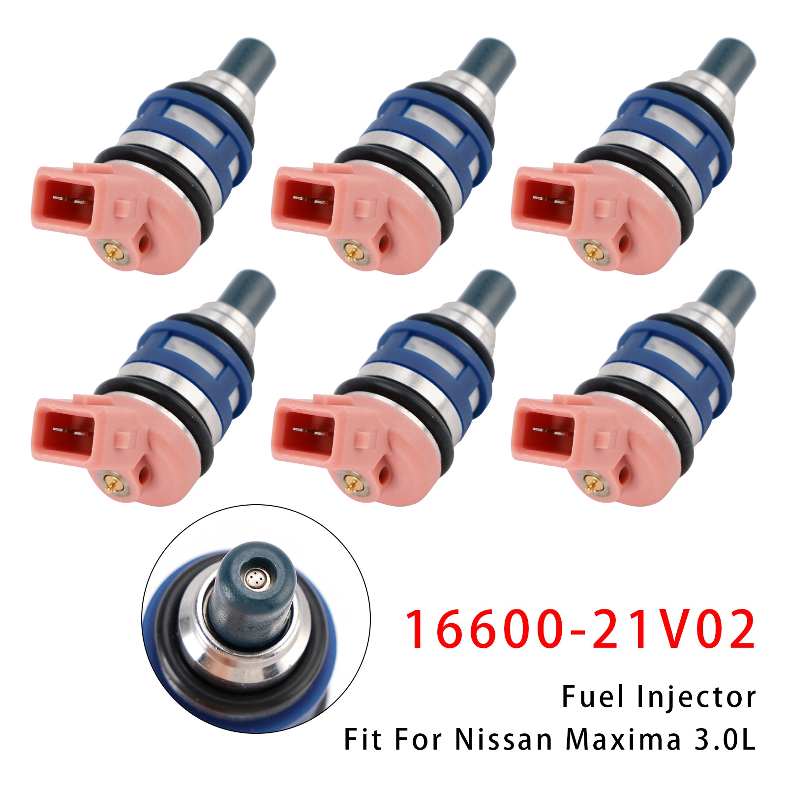 6Pcs Fuel Injector For Nissan Maxima J30 Laurel 88-94 3.0 24V 16600-21V02