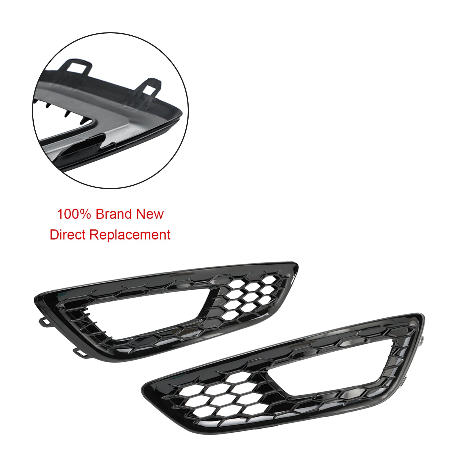 2015-2018 Ford Focus 2PCS Front Bumper Fog Light Lamp Cover Bezel Grille F1EZ15266D