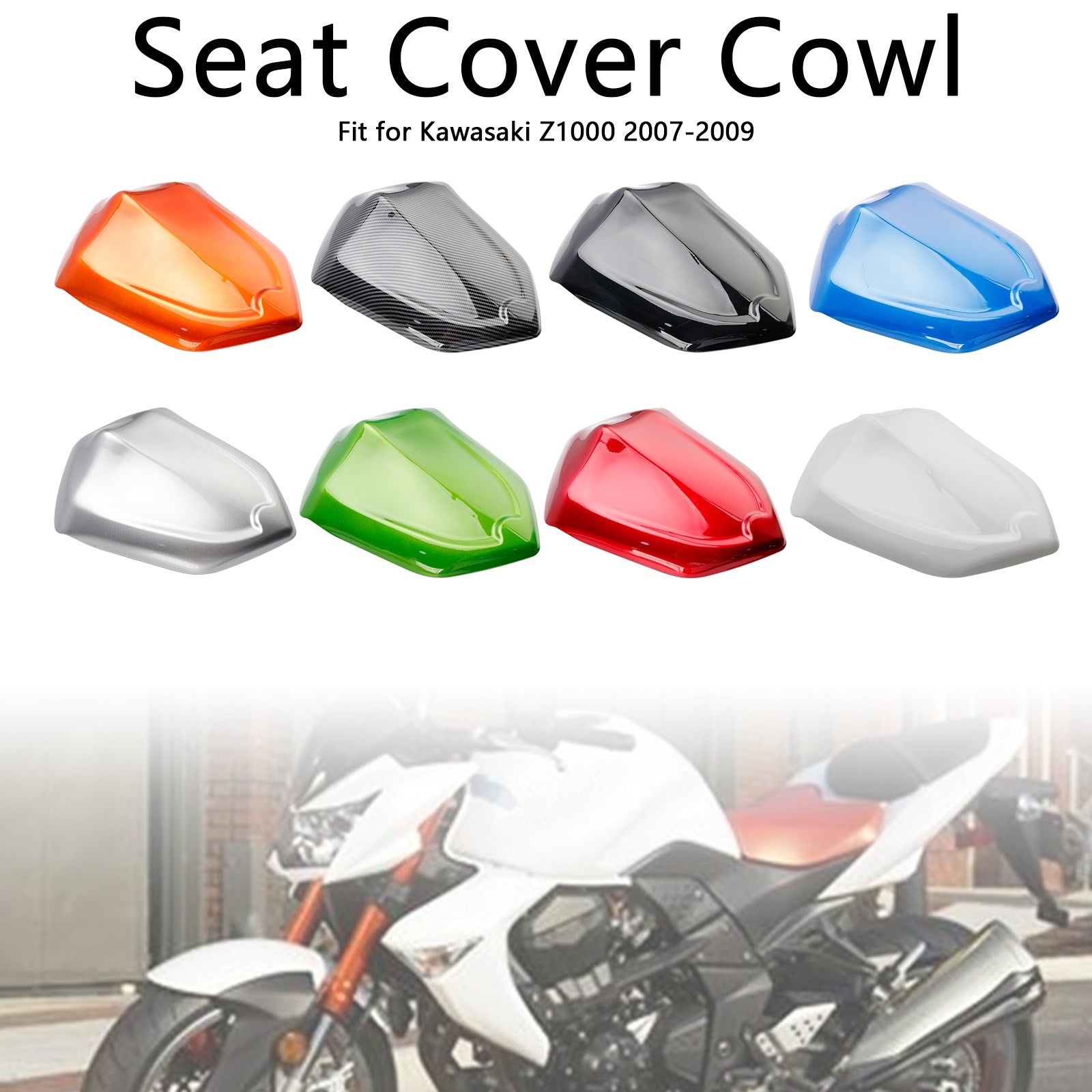 2007-2009 Kawasaki Z1000 staart achterbank kuipafdekking kap