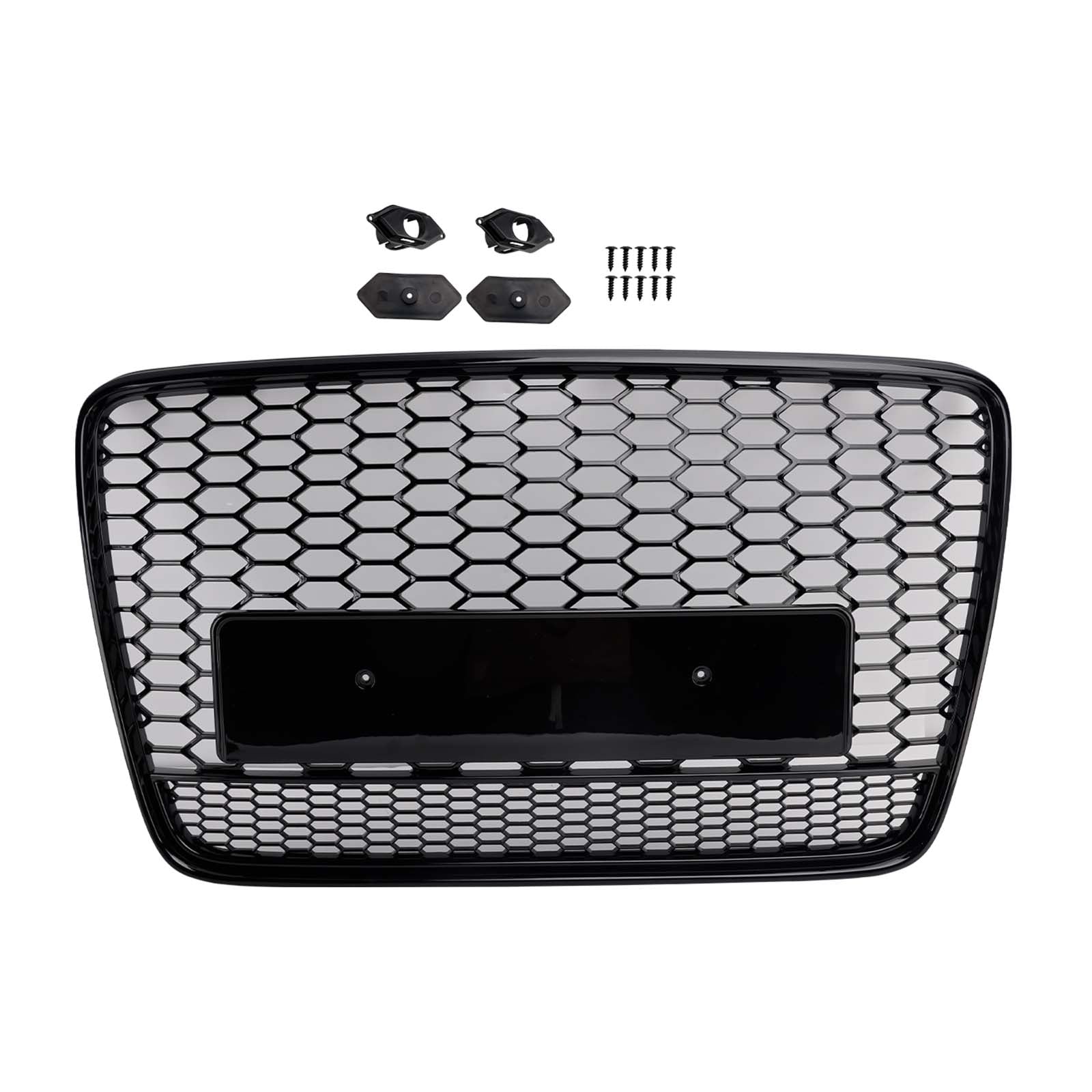 2005-2015 Fit for Audi Q7 Gloss Black Front Bumper Radiator Vent Mesh Grill Grille