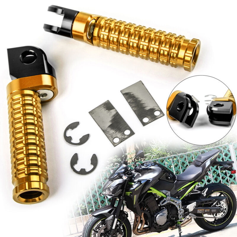 NINJA 1000 CNC Footpegs For 250 KAWASAKI R 300 R 400 Front Gold/A5 Footrests 650