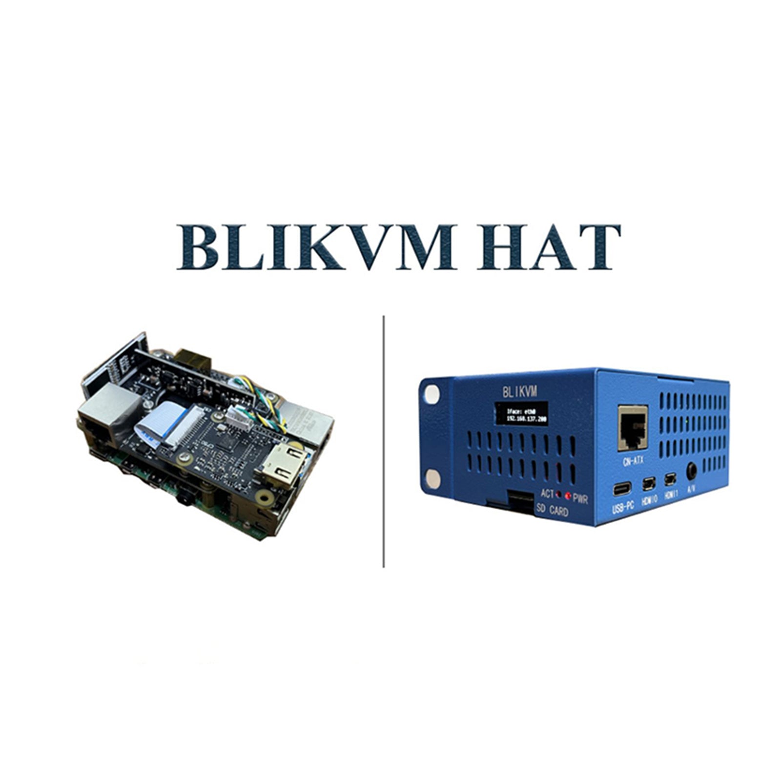 BliKVM Hat Serveur de contrôle à distance Pikvm Opération Maintenance Kvm Télécommande