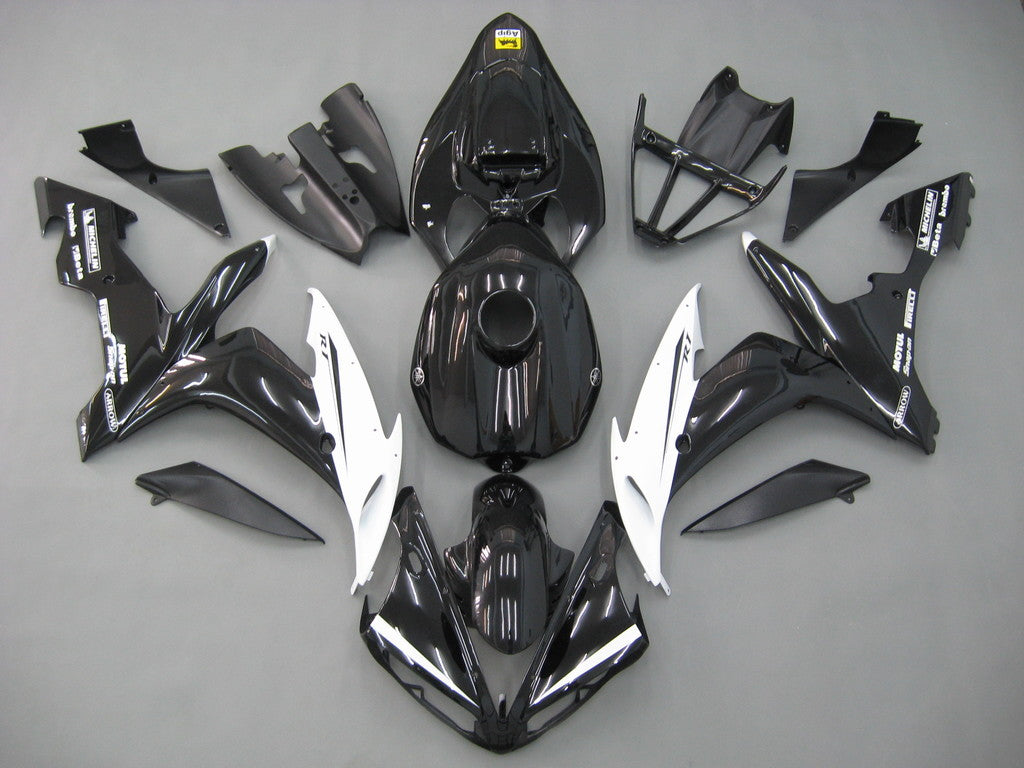 2004-2006 Yamaha YZF-R1 Black White Racing Fairings Generic