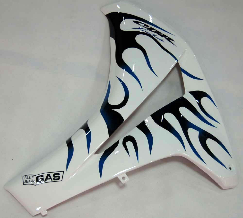 2008-2011 Honda CBR 1000 RR White & Blue Black Flame Racing Fairings Generic