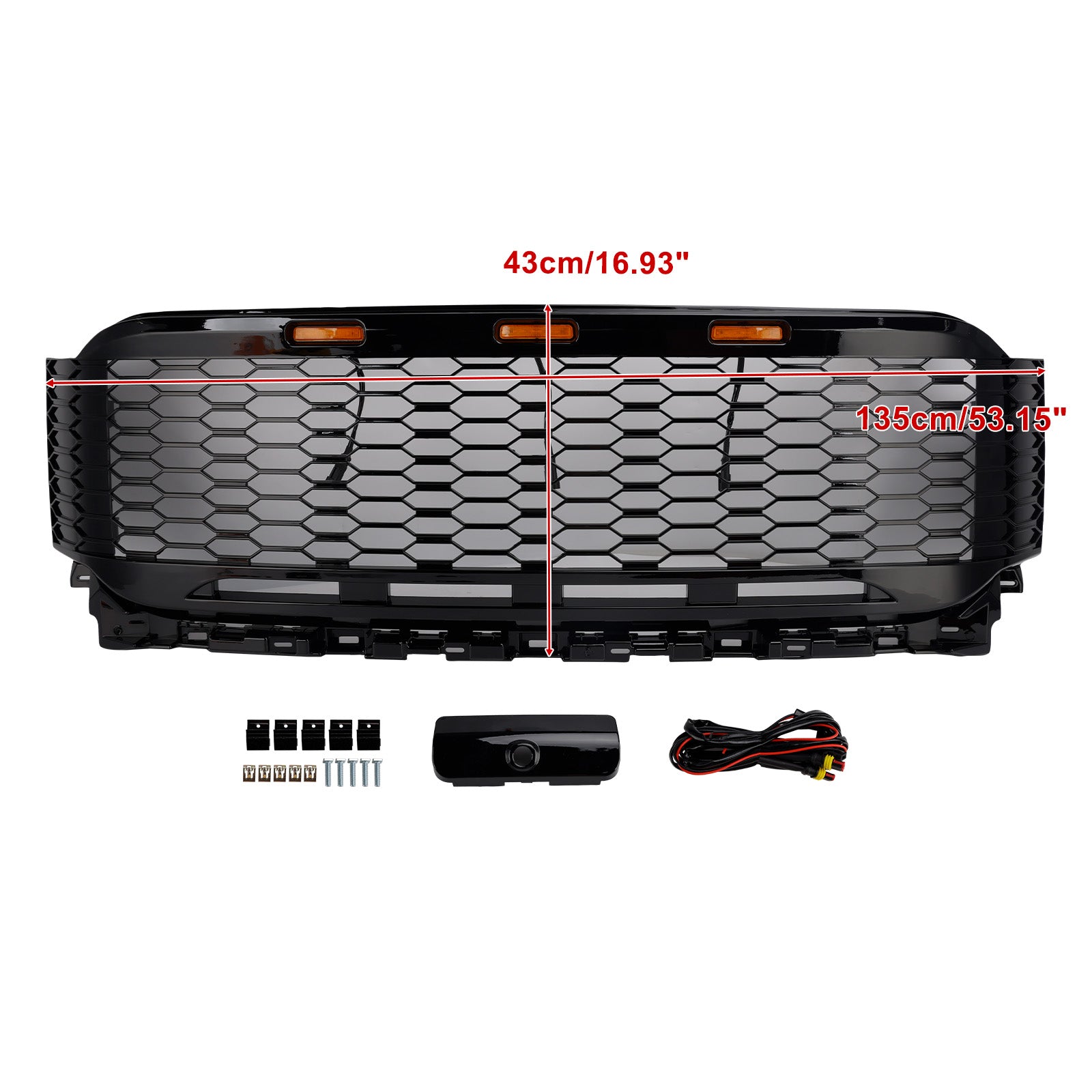 Grille de pare-chocs avant ABS de remplacement pour Ford F150 Raptor 2021 – 2023 avec LED