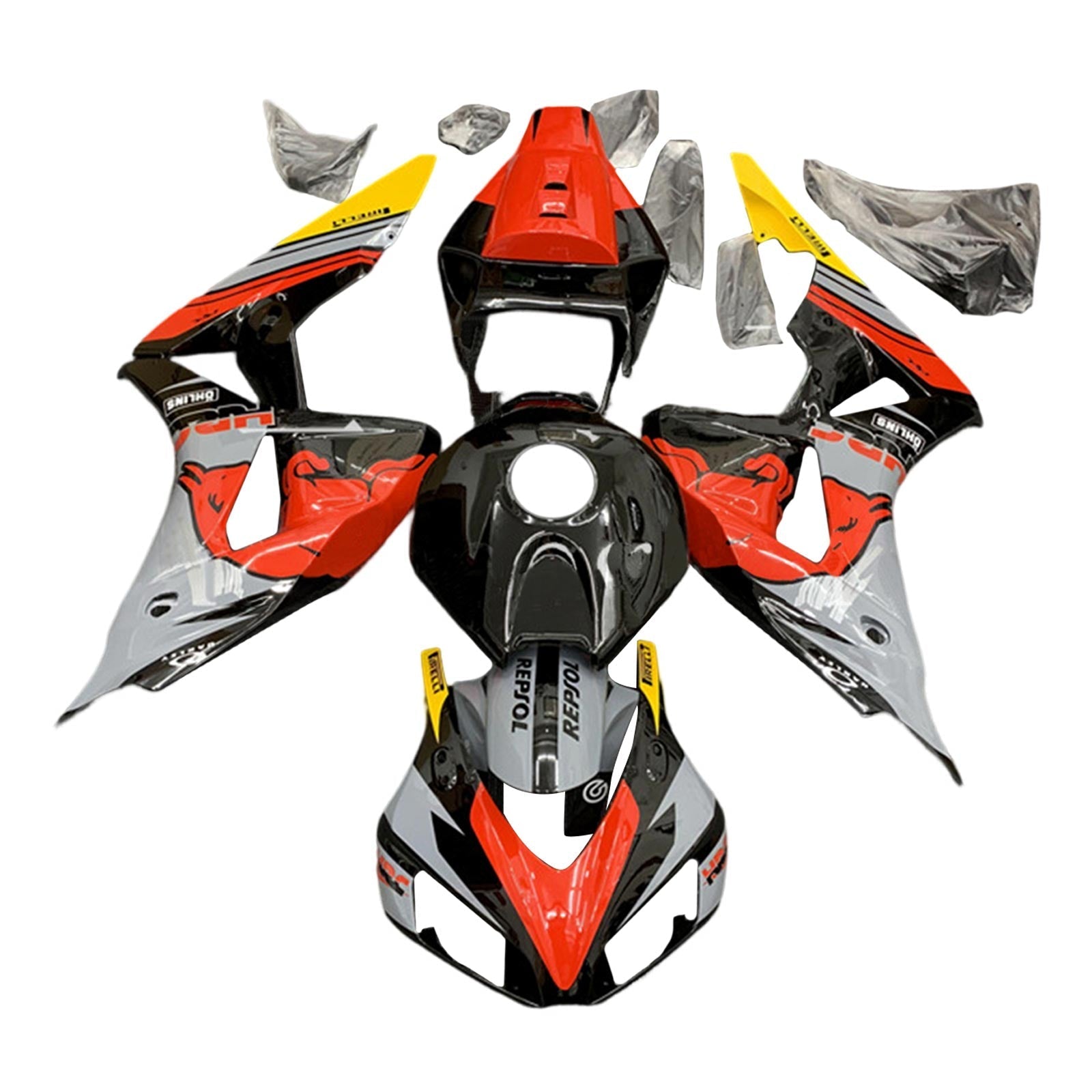 2006-2007 Honda CBR1000RR Kit de carenado Carrocería Plástico ABS