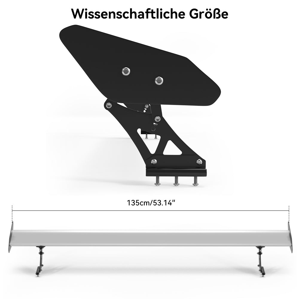 135 cm universeel luik verstelbare aluminium GT kofferbak racespoiler algemeen