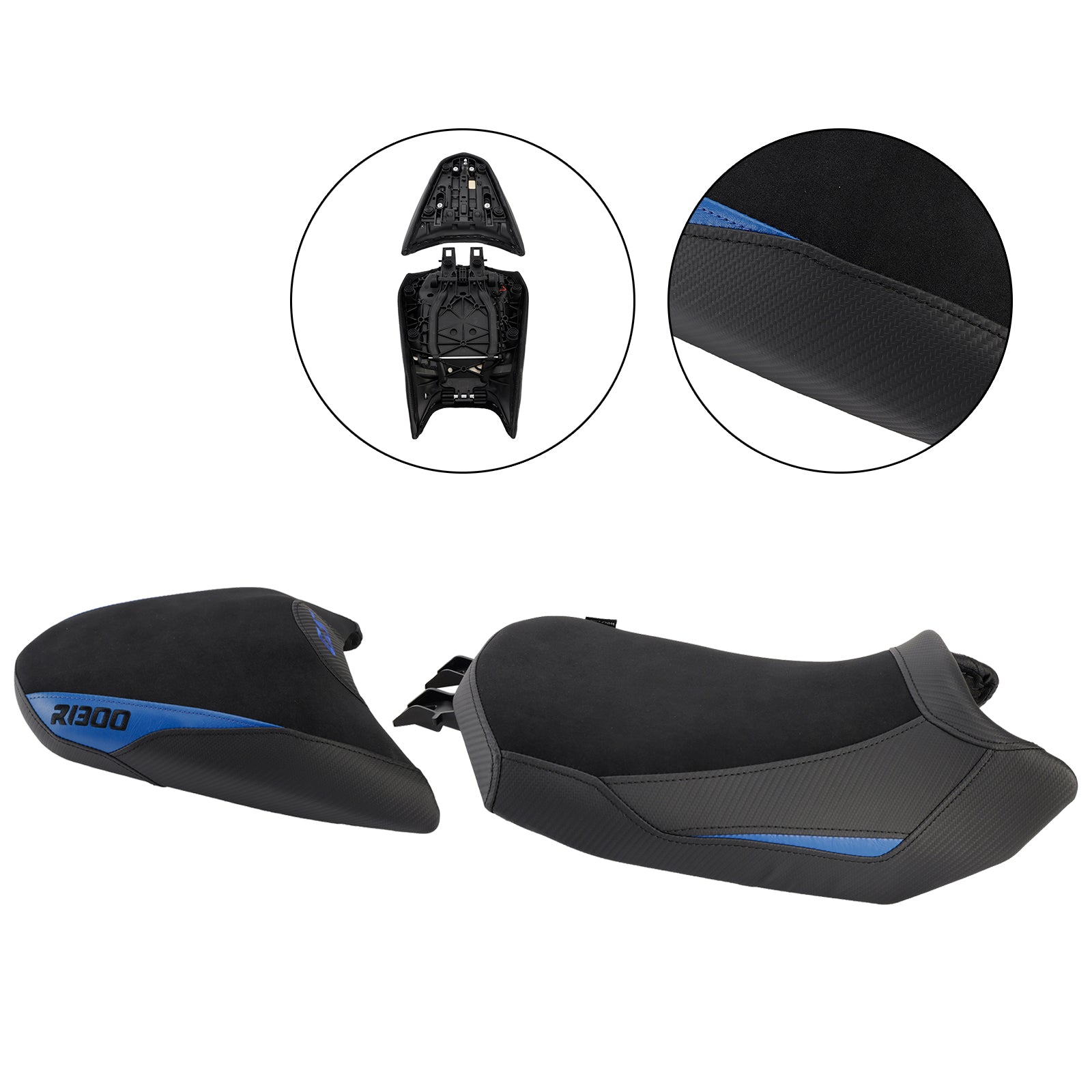 Front&Rear Raider Passenger Cushion Kit Blue For Bmw R1300Gs R 1300 Gs 24-25